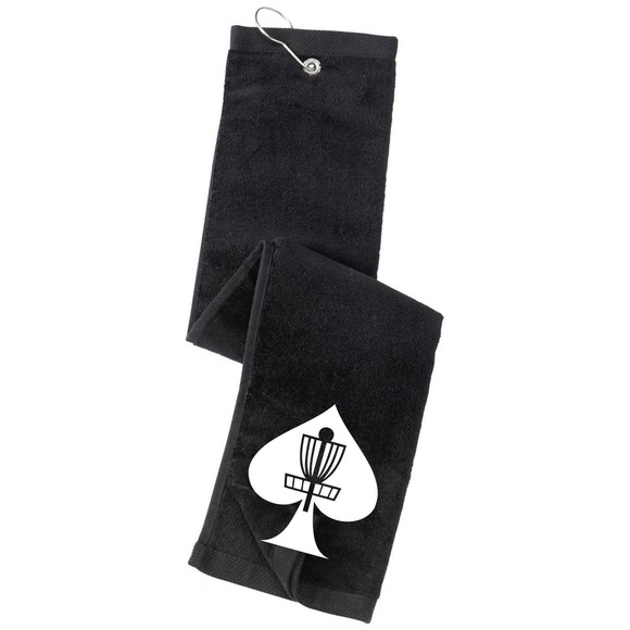 Disc Golf Towel Tri Fold Custom Vinyl Logo Grommet Clip On - Picture 9 of 15